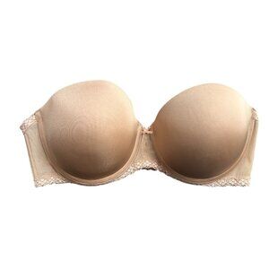 Wacoal b.tempt'd Faithfully Yours Strapless Bra Au Natural # 954108 - Size 34C
